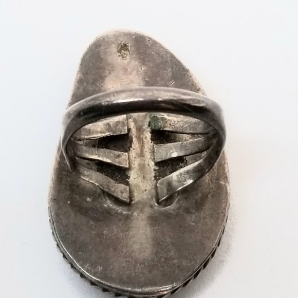 Vintage turquoise Native American ring sz 6.5 - Picture 4 of 5